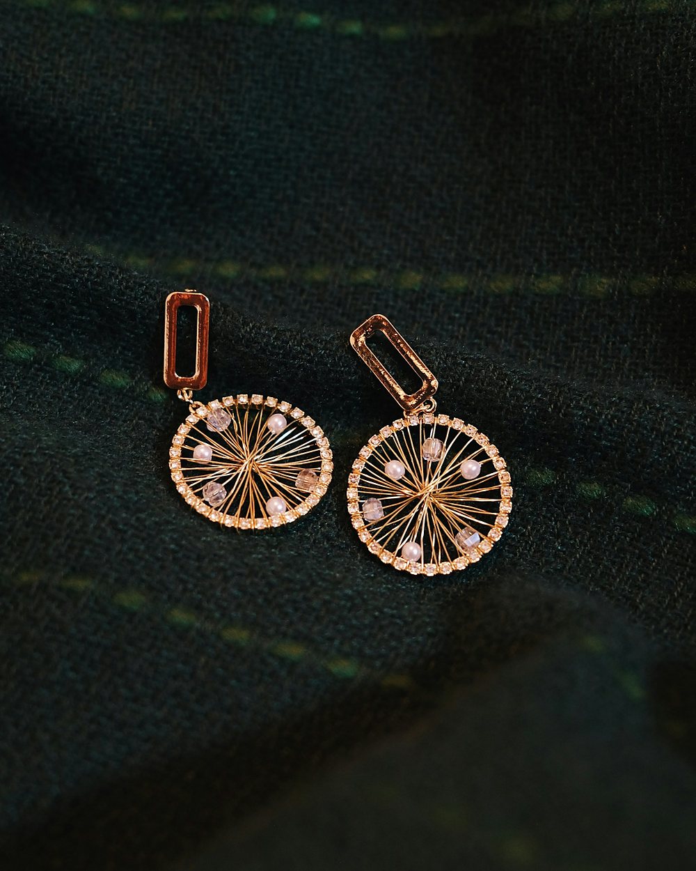 Rose Gold Madalyon Küpe